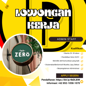 Loker Tehzero Official Terbaru